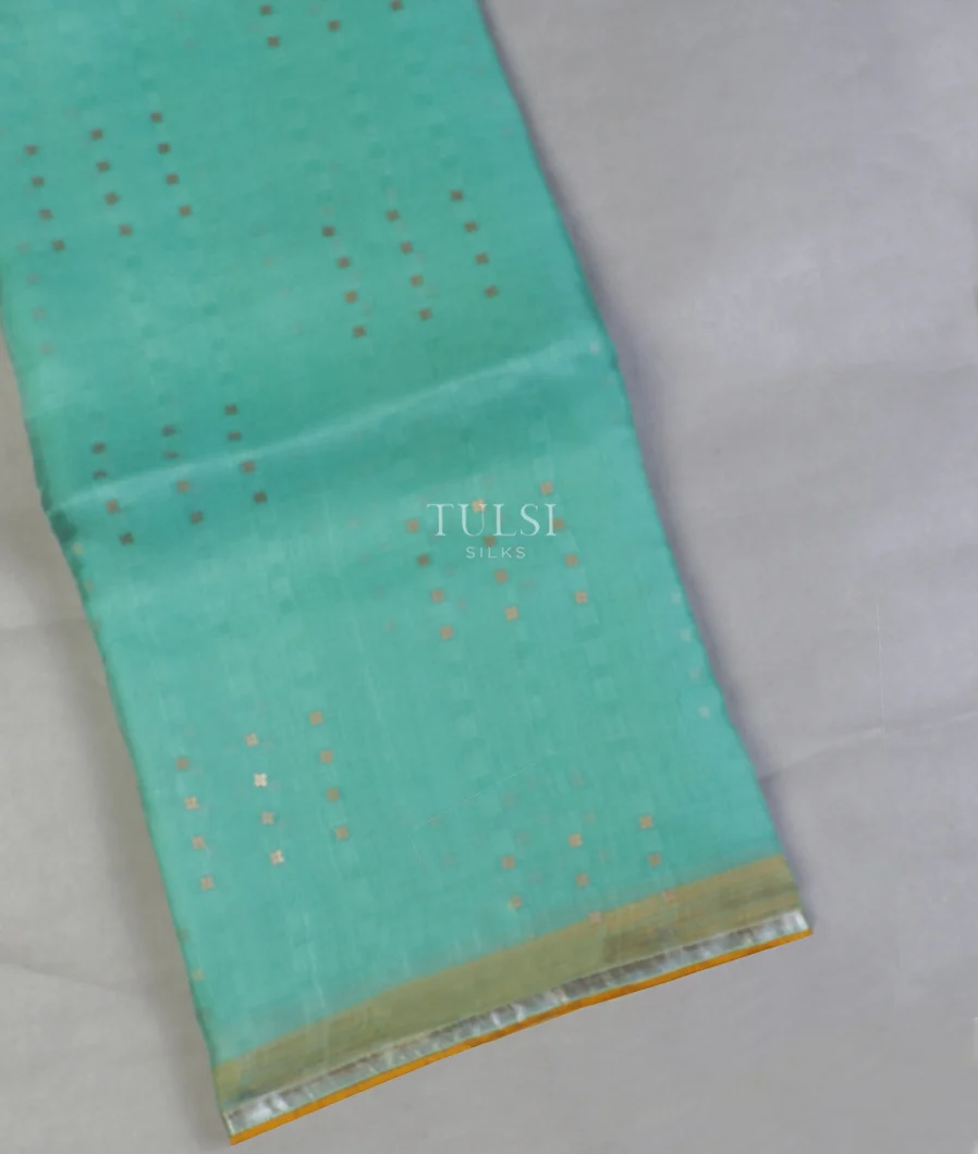 Blue Woven Organza Saree T596732-image