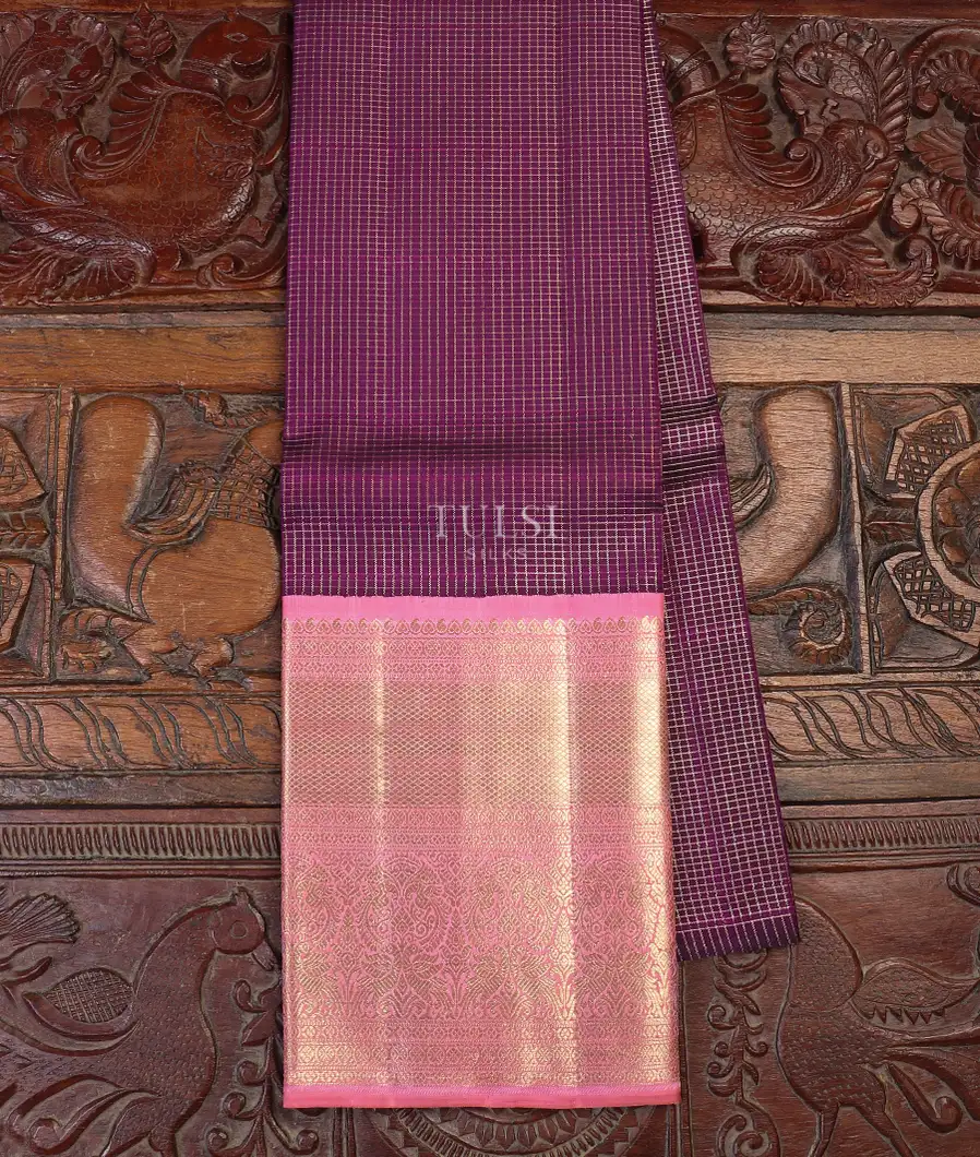 Purple Kanjivaram Silk Pavadai T593750-image