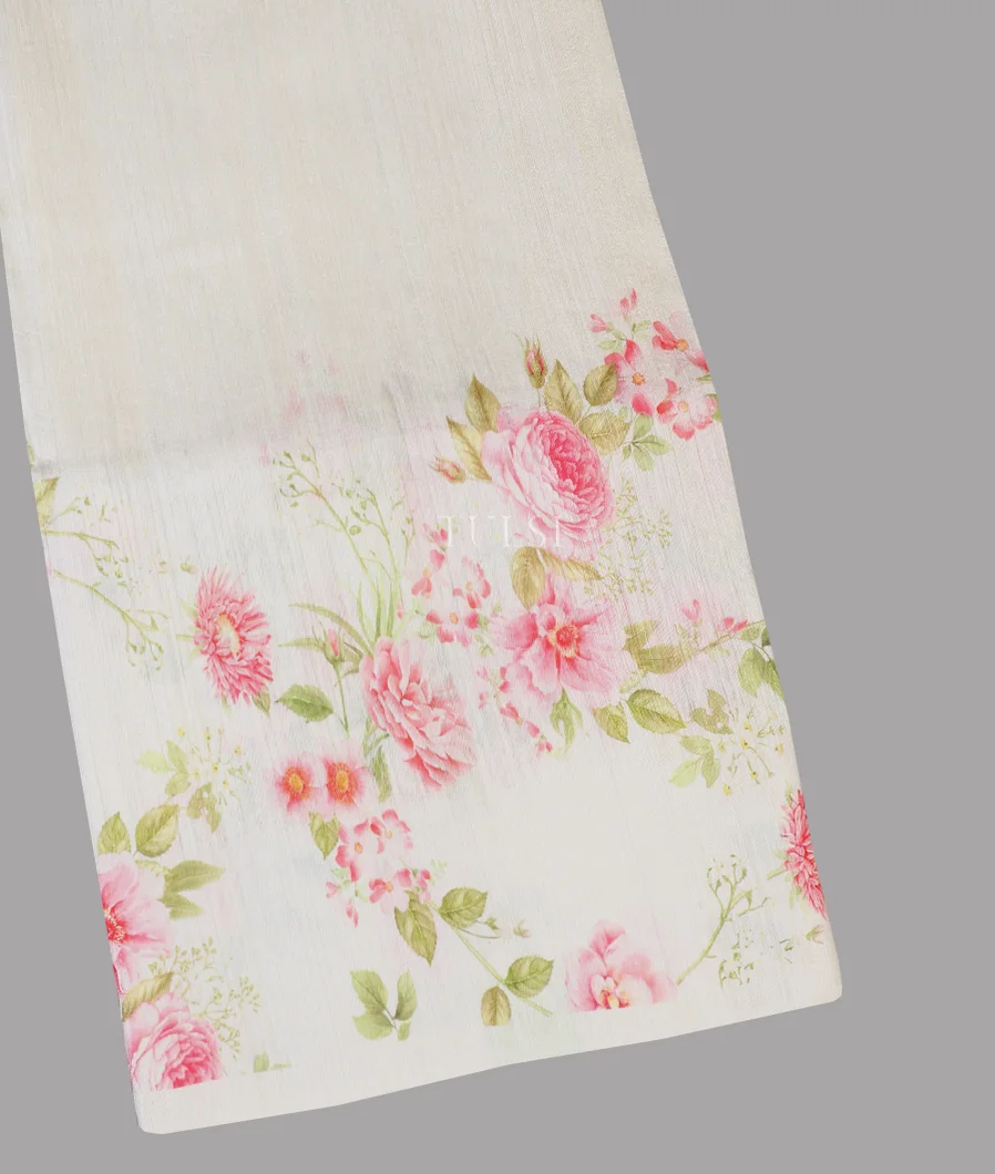 Off - White Matka Tussar Saree T593619-image