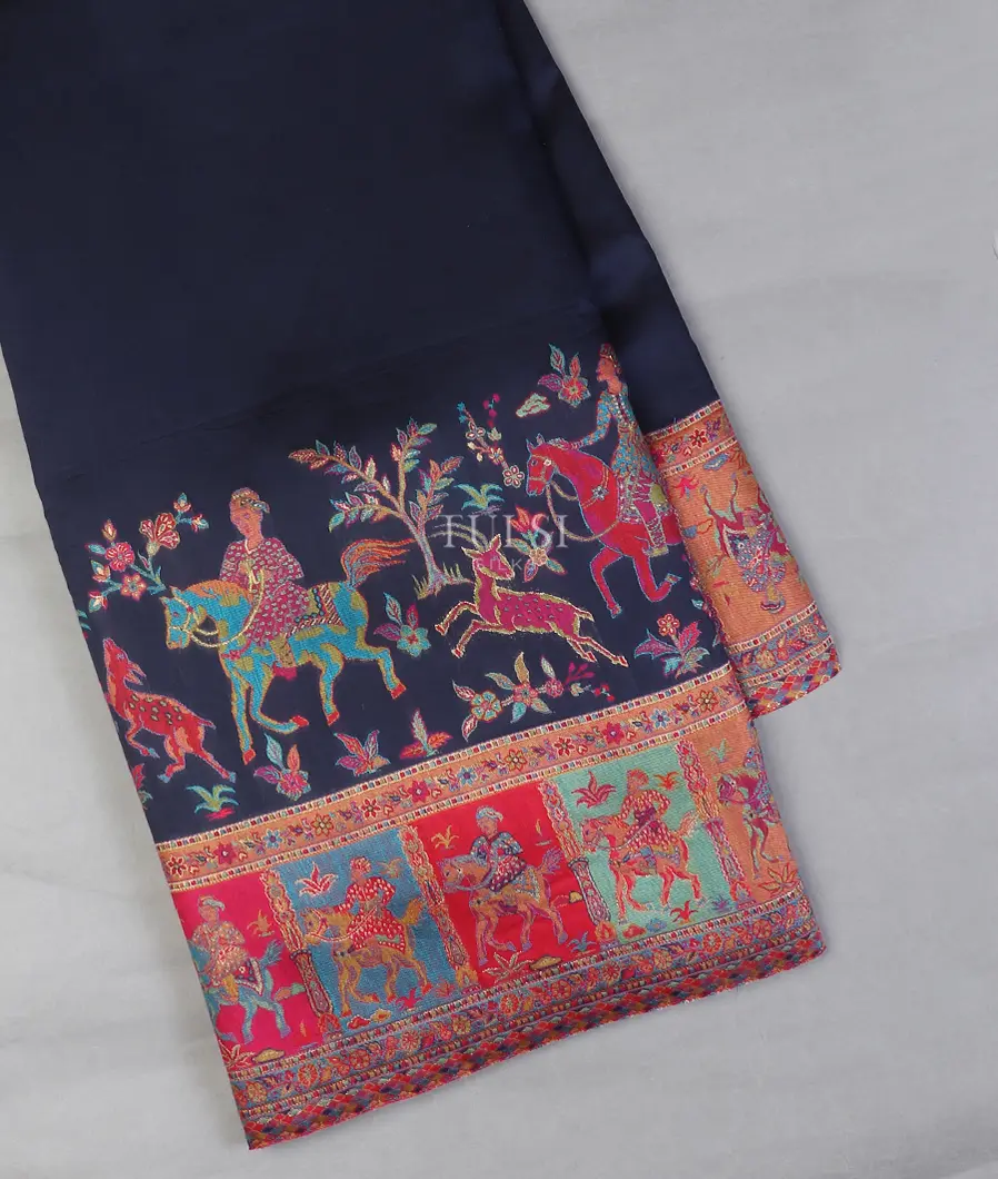 Blue Kashmir Kani Silk Saree T568982-1-image