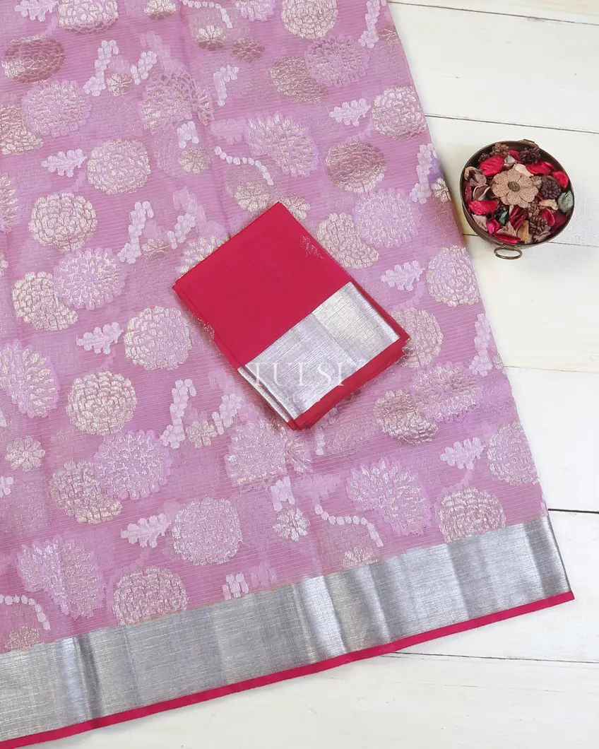 Lavender Zari Kota Saree T600749-image
