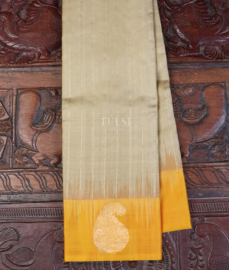 Beige Tissue Soft Silk Saree T596194-image