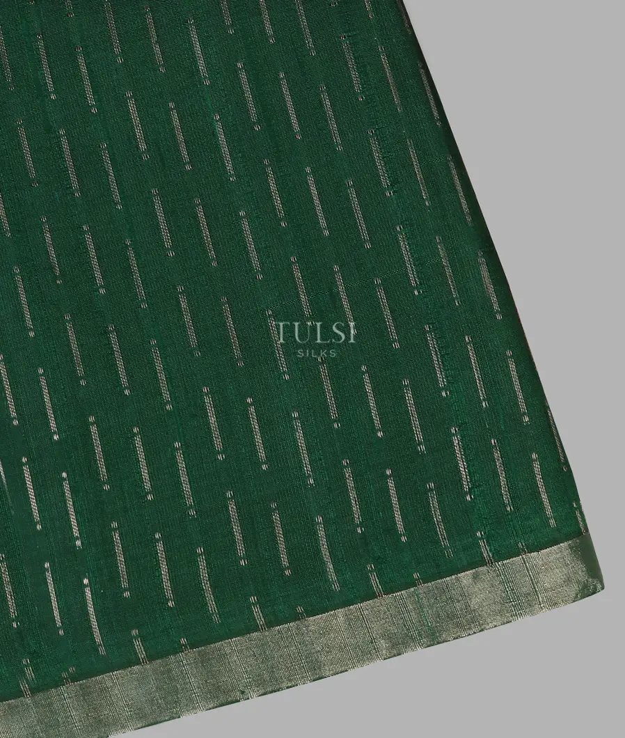Bottle Green Woven Raw Silk Saree T588988-image