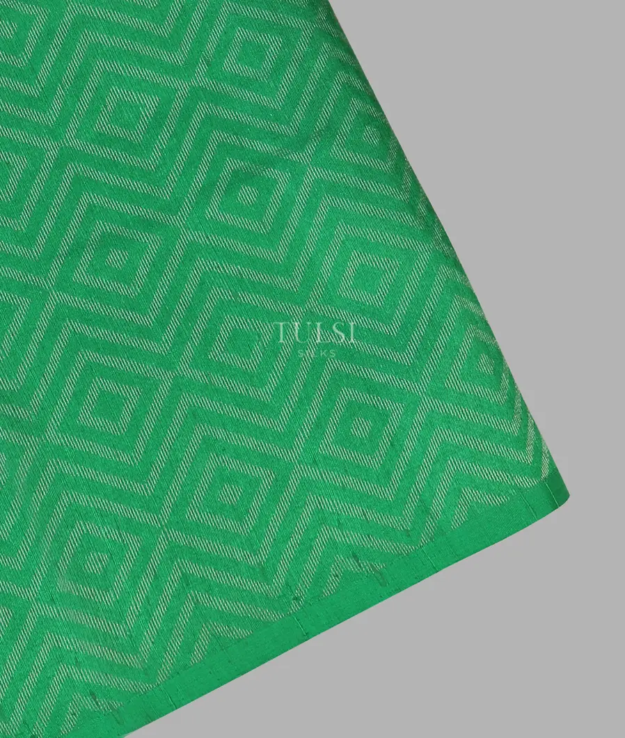 Green Woven Raw Silk Saree T514735-image