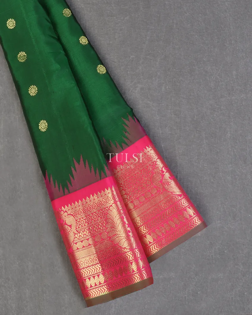 Green Gadwal Silk Saree T601653-image