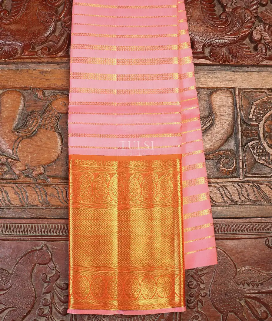 Pink Kanjivaram Silk Pavadai T581326-image