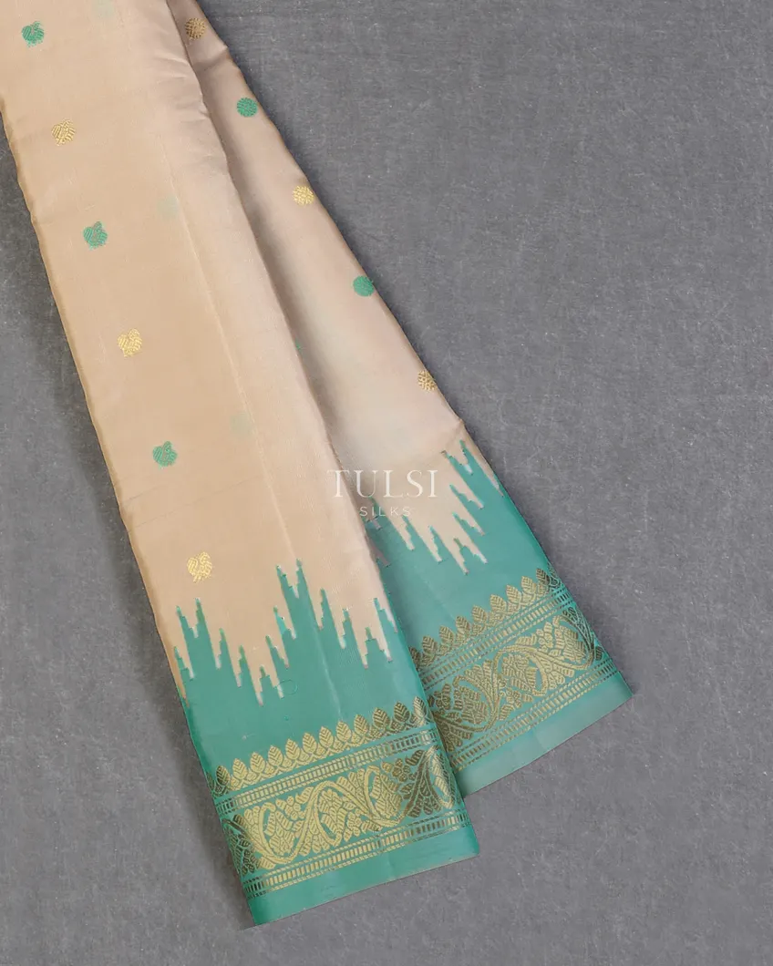 Beige Gadwal Silk Saree T601656-image