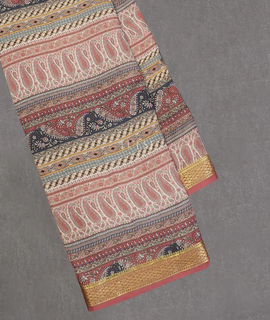 Multicolour Mysore Crepe Silk Saree T602359-image