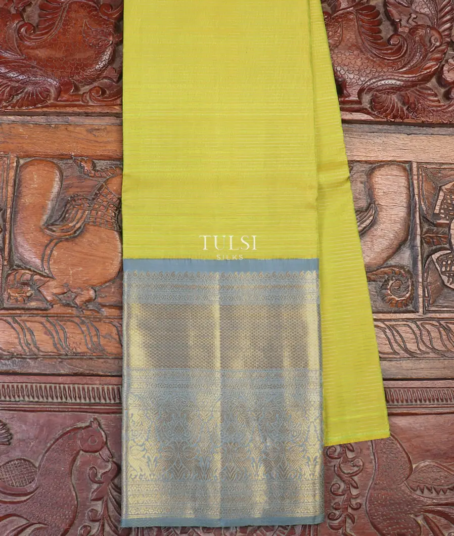 Yellowish Green Kanjivaram Silk Pavadai T524355-image
