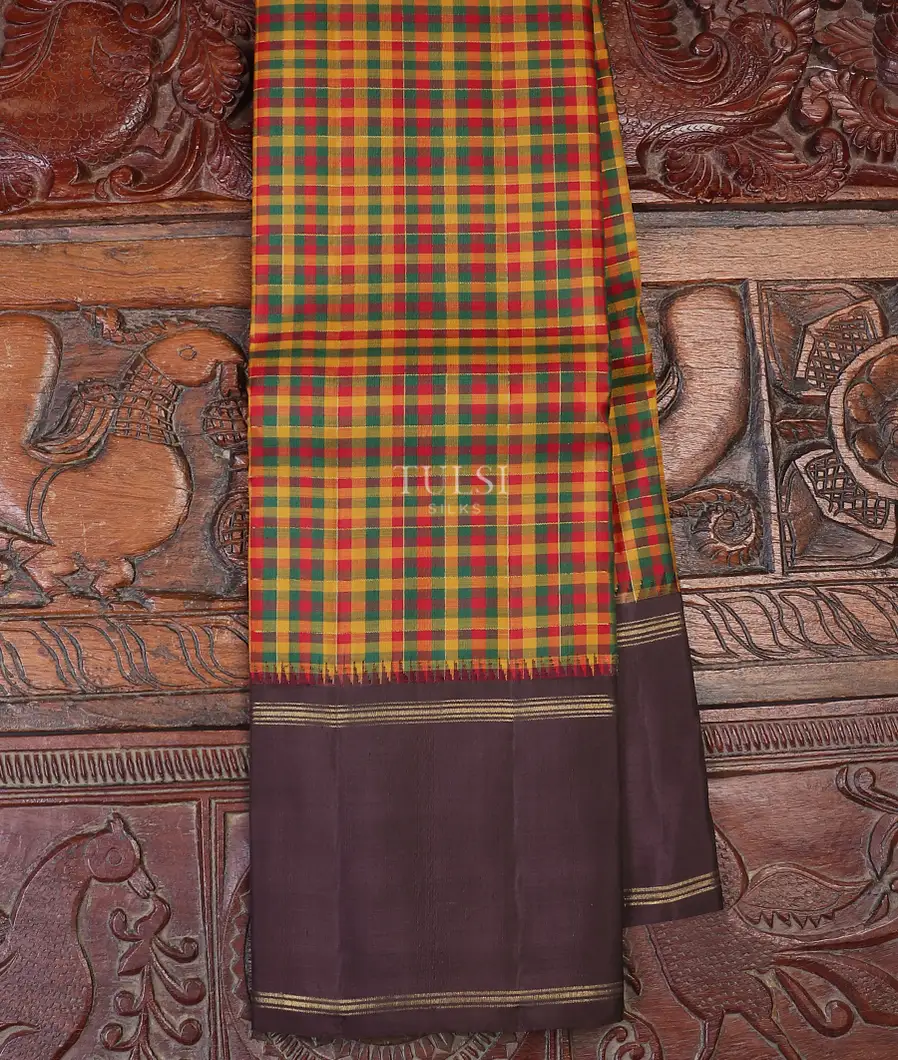 Multicolour Kanjivaram Silk Saree T602023-image