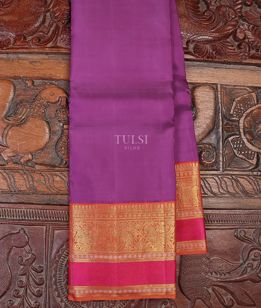 Purple Kanjivaram Silk Saree T386822-image