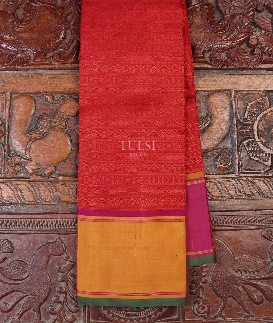 Red Kanjivaram Silk Saree T582949-image