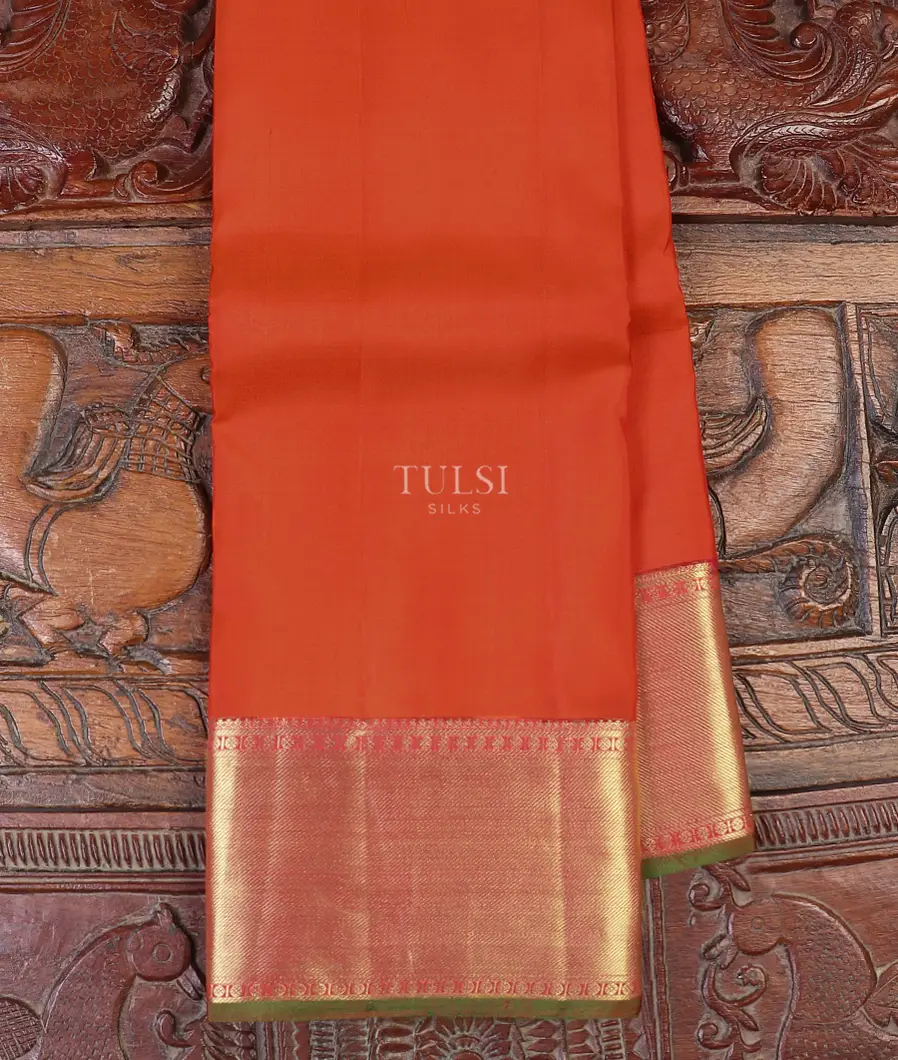 Orange Soft Silk Saree T582161-image