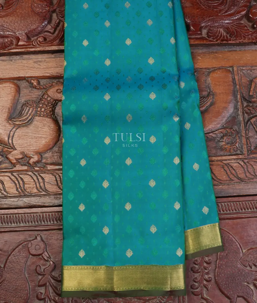 Bluish Green Soft Silk Saree T575584-image
