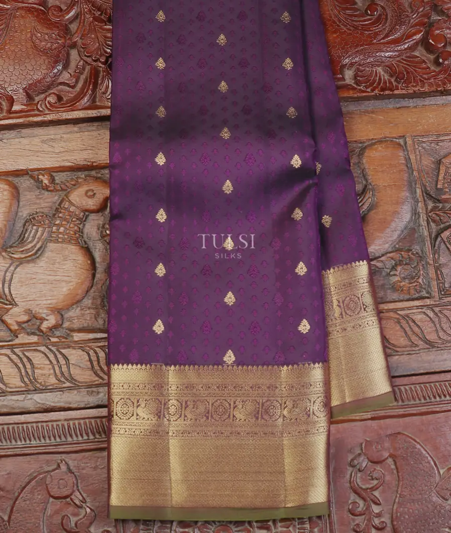 Purple Soft Silk Saree T594620-image