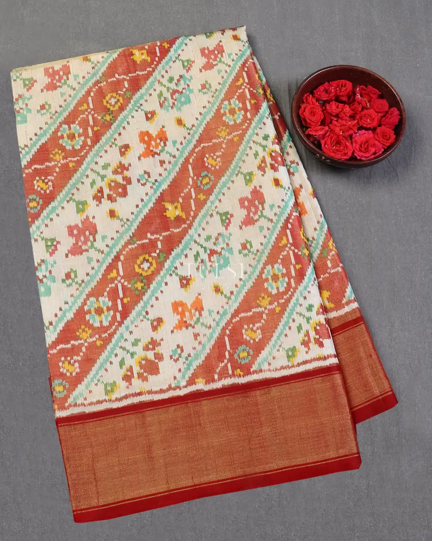 Multicolour Tissue Patola Silk Saree T598018-image