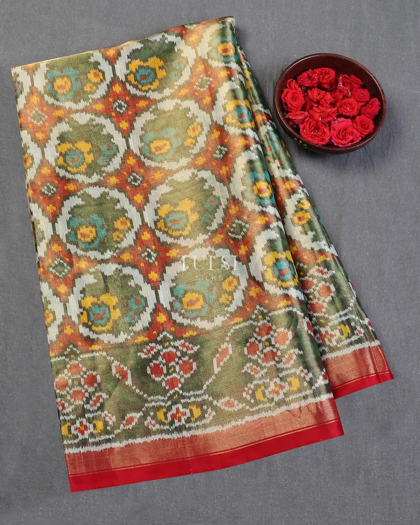 Multicolour Tissue Patola Silk Saree T571506-image