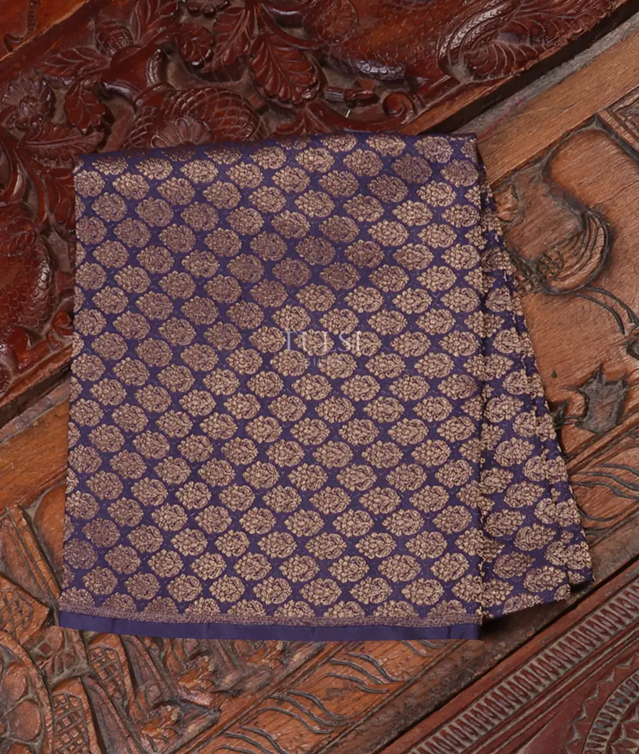 Blue Banaras Silk Blouse T600729-image