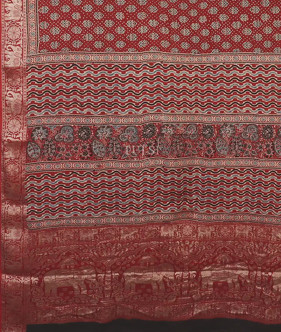 red-ajrakh-printed-modal-silk-saree-t590582-t590582-d