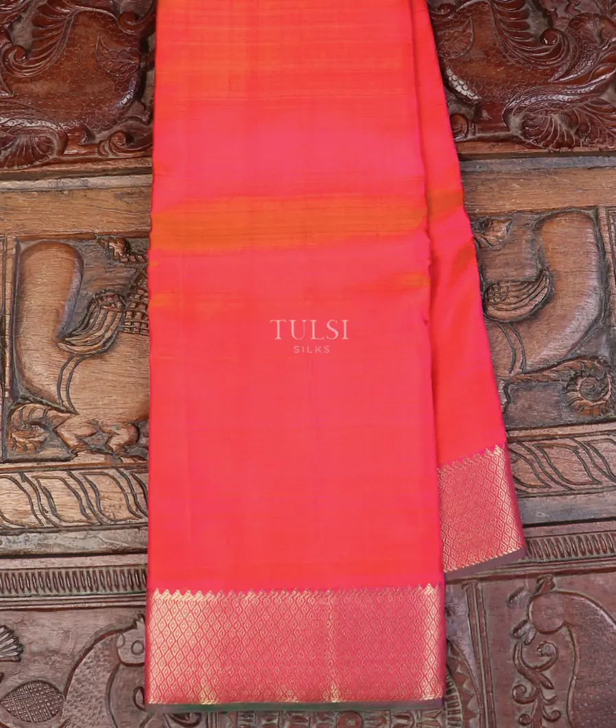 Pinkish Orange Soft Silk Saree T562110-image