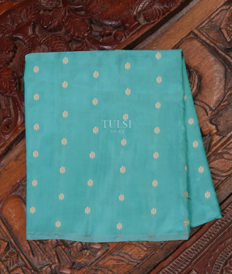 Blue Banaras Silk Blouse T523910-image