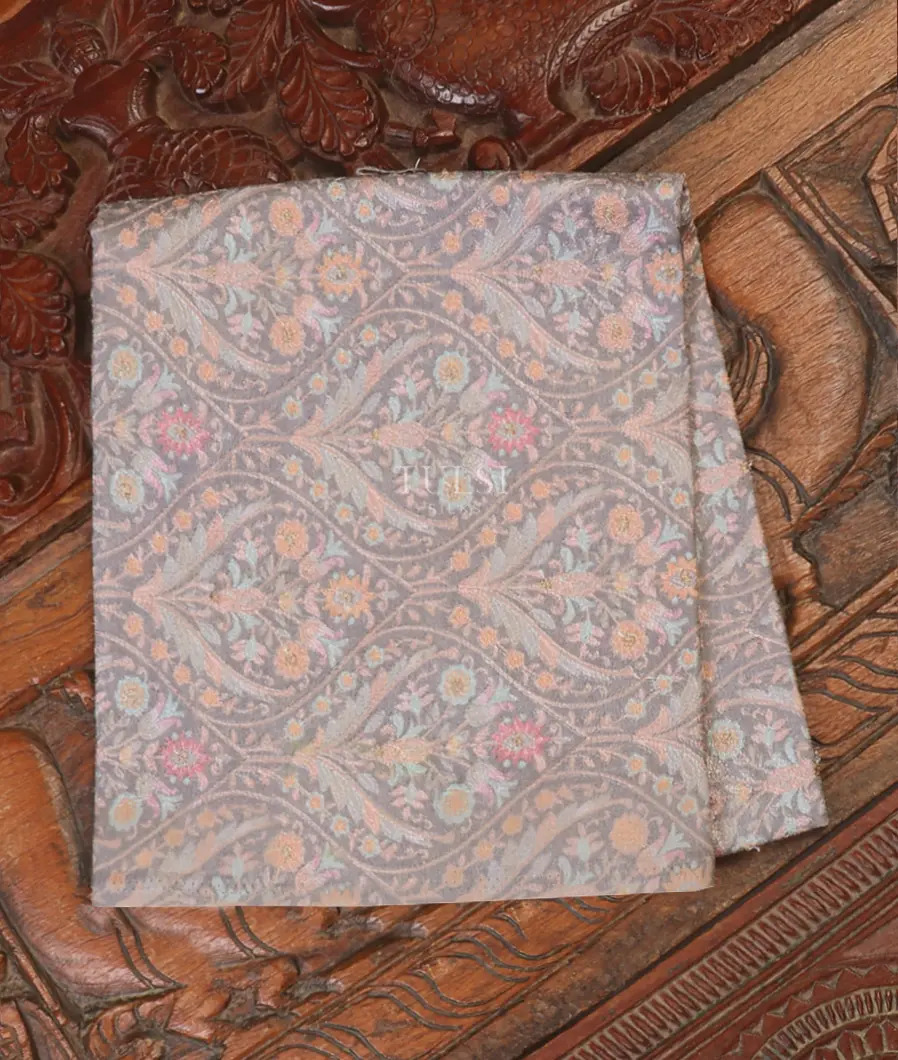 Grey Soft Tussar Embroidery Blouse T594903-image