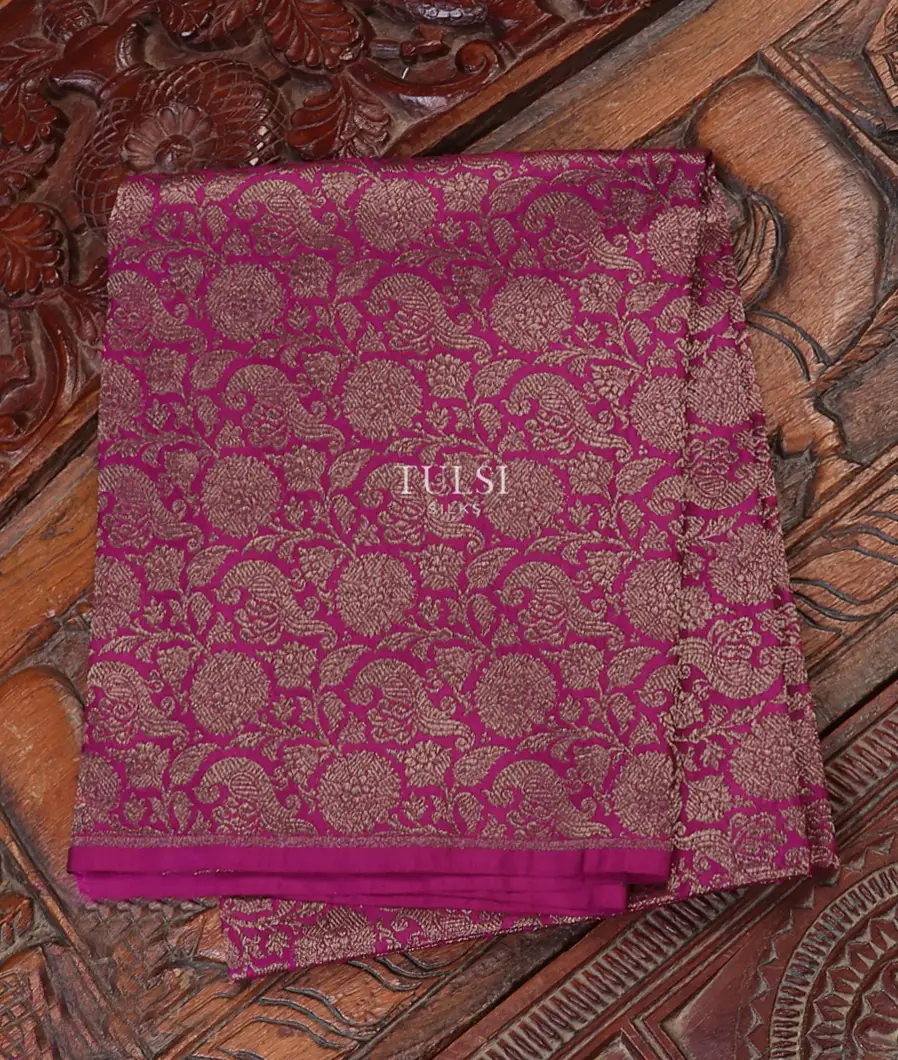 Purple Banaras Silk Blouse T600711-image