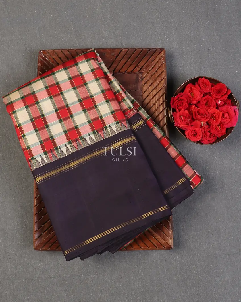Multicolour Kanjivaram Silk Saree T602024-image