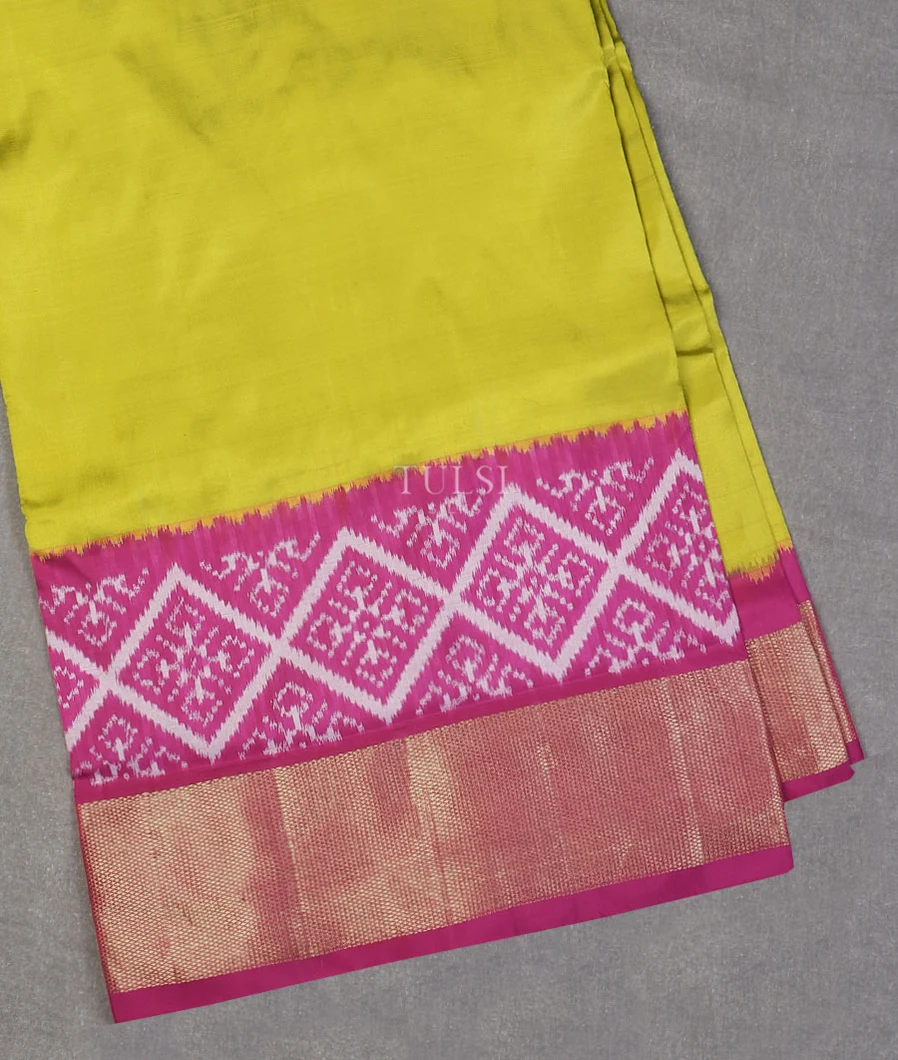 Green Ikat Silk Saree T596515-image