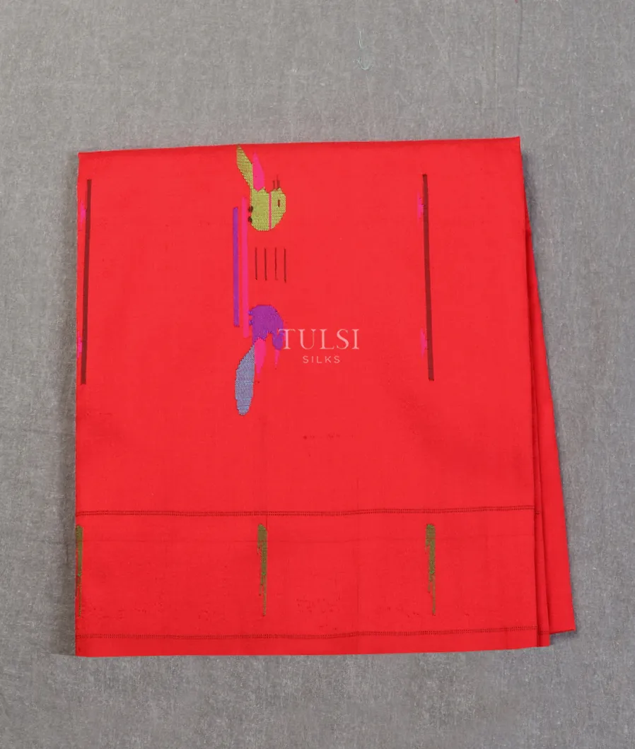Red Paithani Silk Blouse T598025-image