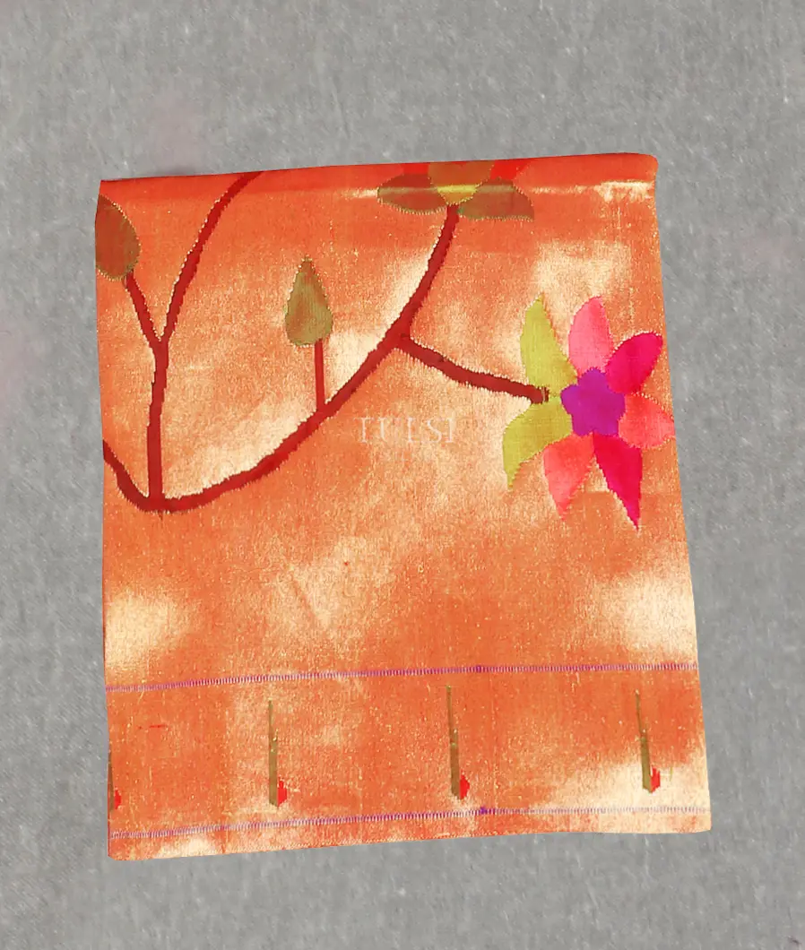 Gold And Red Paithani Silk Blouse T598044-image