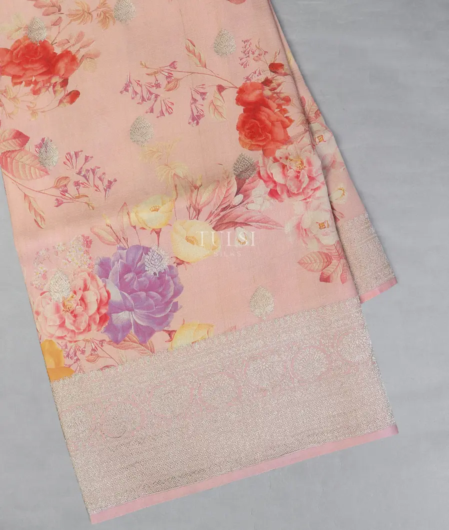 Pink Banaras Kathan Silk Saree T593643-image