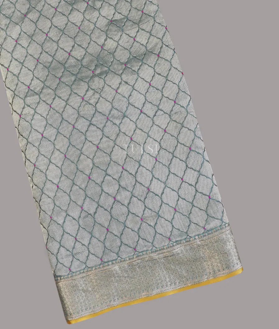 Grey Mysore Crepe Silk Saree T597456-image