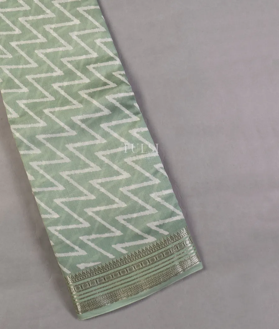 Greenish Grey Soft Printed Cotton Saree T592993-image