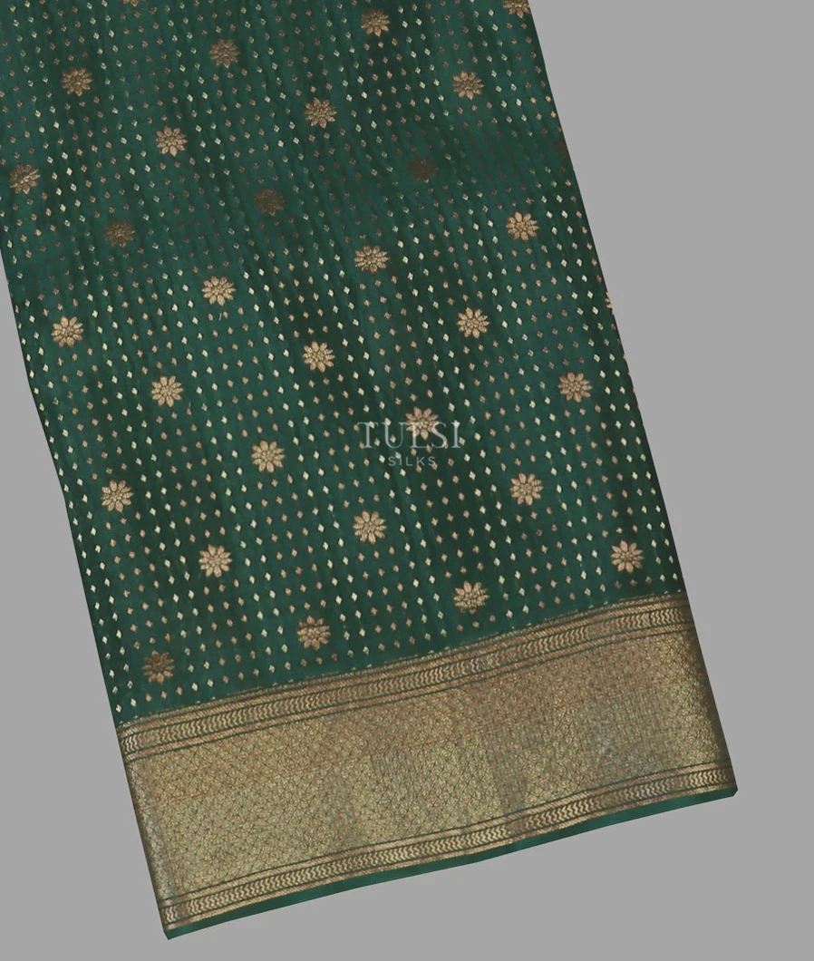Green Mysore Crepe Silk Saree T600371-image