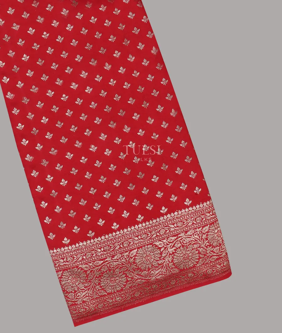 Red Banaras Silk Saree T605171-image