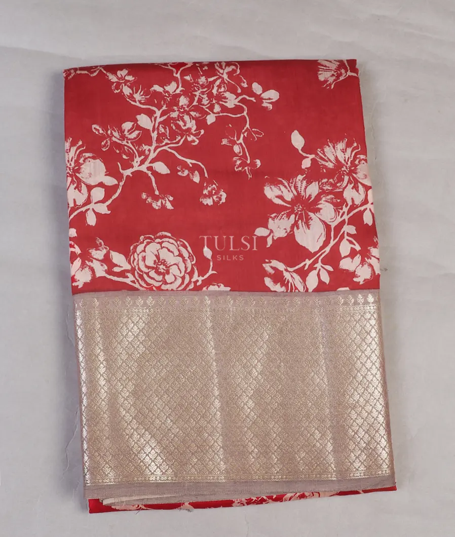 Red Chaniya Silk Saree T594979-image