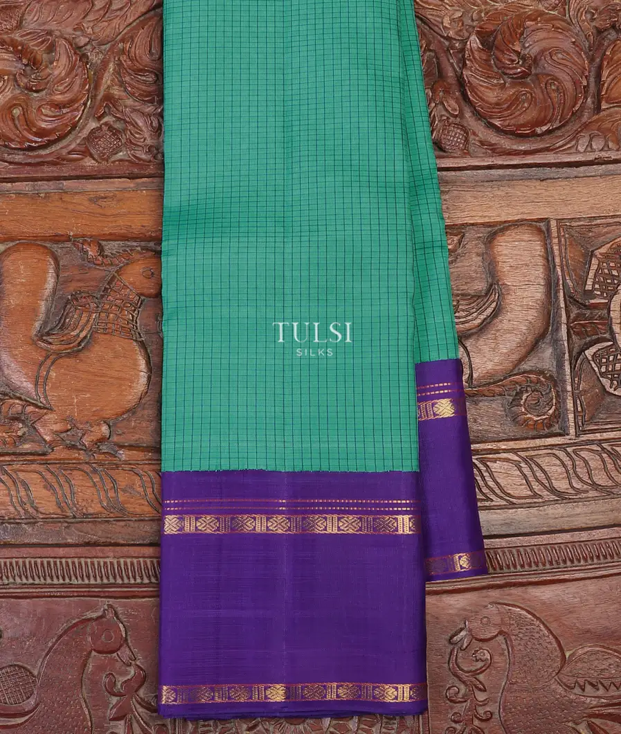 Greenish Blue Kanjivaram Silk Saree T578862-image