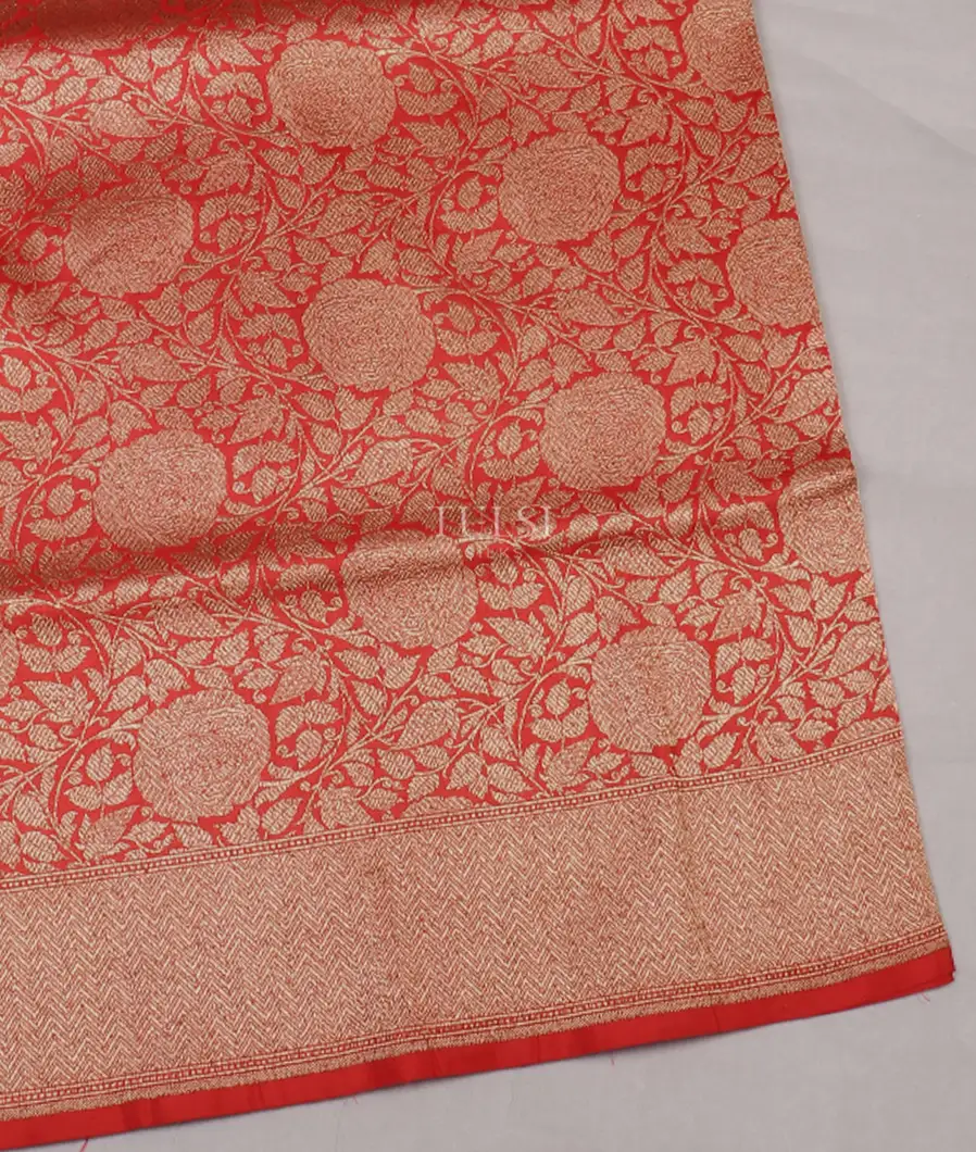 Red Banaras Silk Saree T594103-image