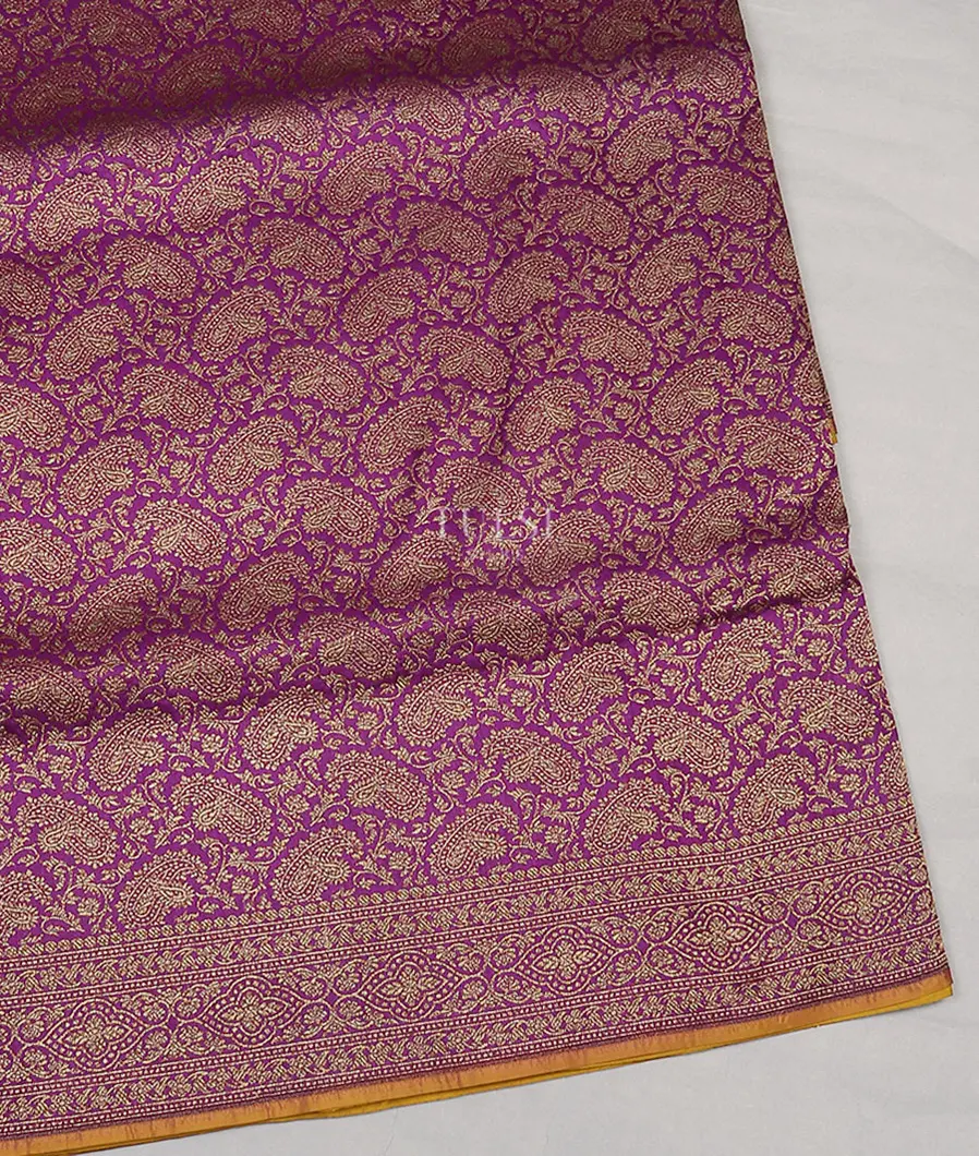 Purple Banaras Silk Saree T579950-image