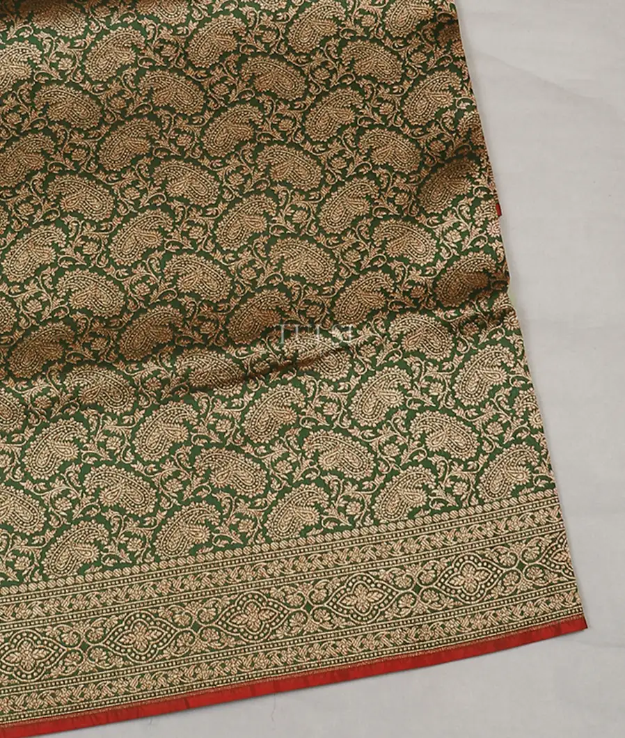 Green Banaras Silk Saree T594130-image