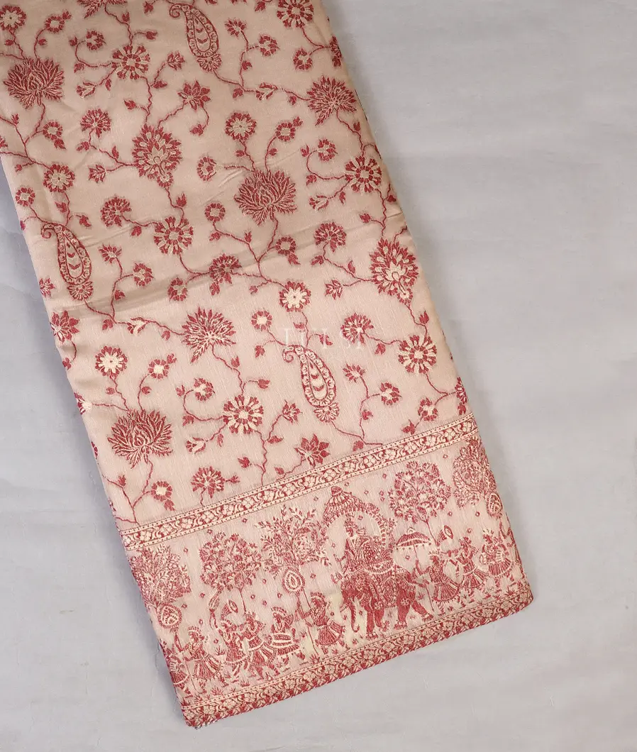 Beige Kashmir Kani Cotton Saree T603903-image