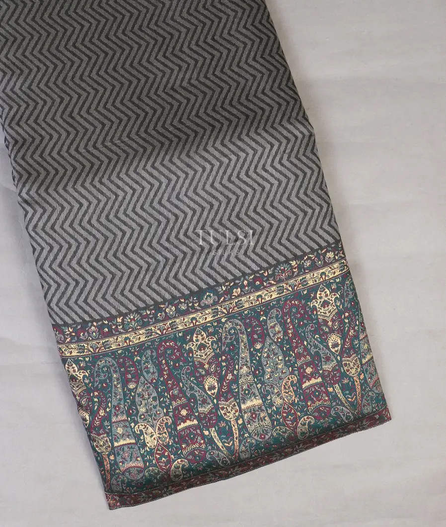Grey Kashmir Kani Silk Saree T603913-image