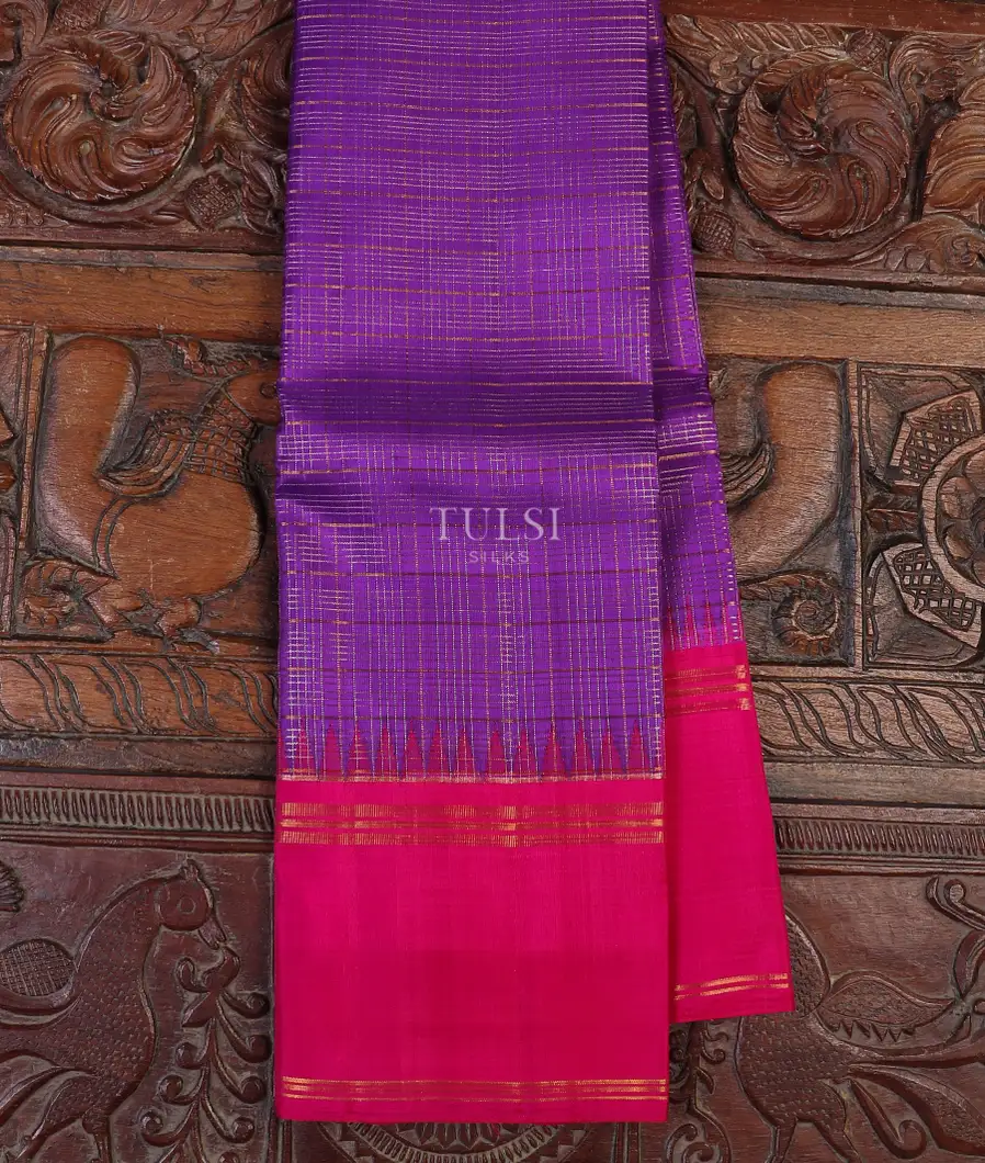 Purple Kanjivaram Silk Saree T602028-image