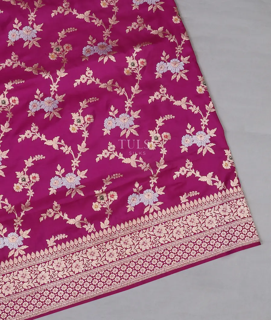 Purple Banaras Silk Saree T596551-image