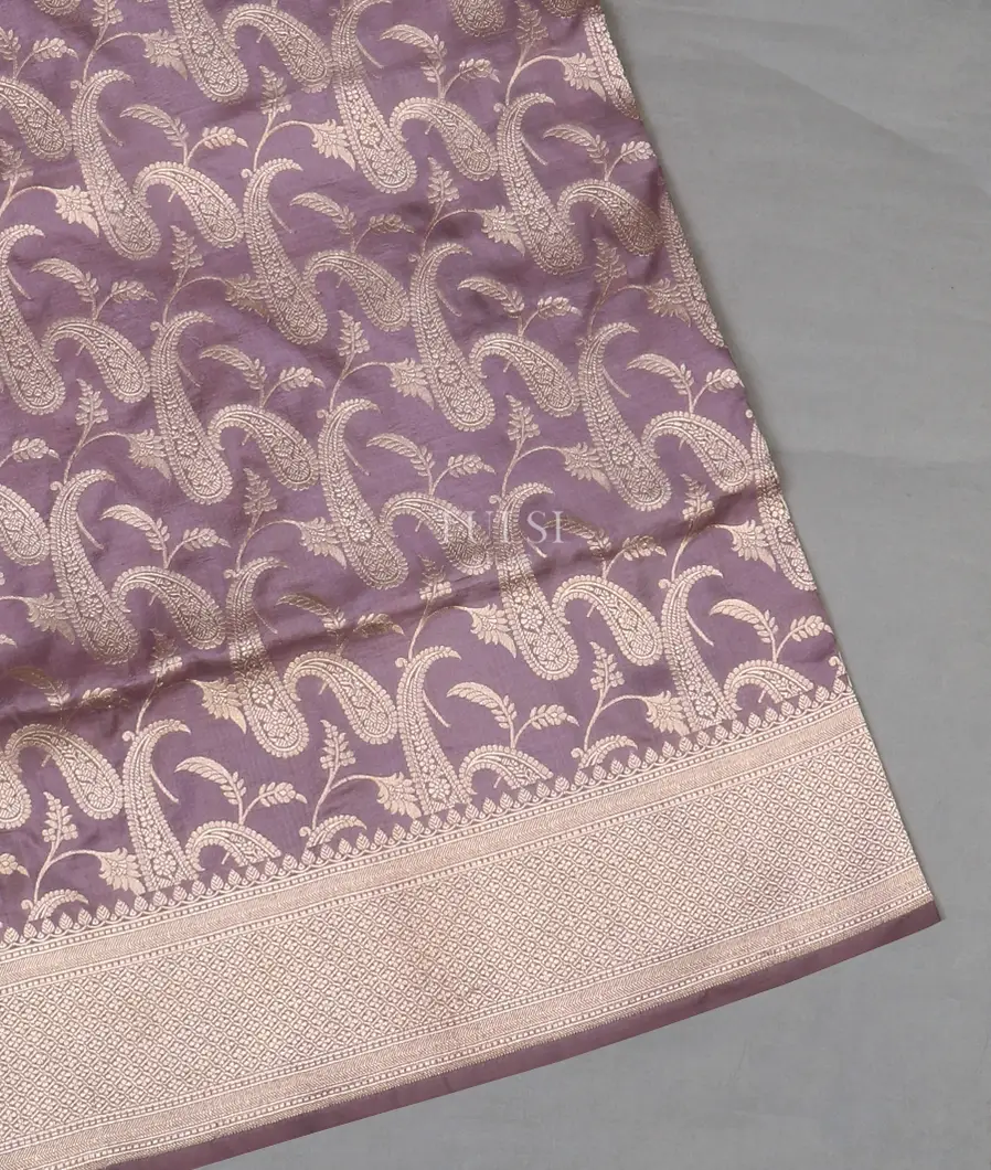 Lavender Banaras Silk Saree T594162-image