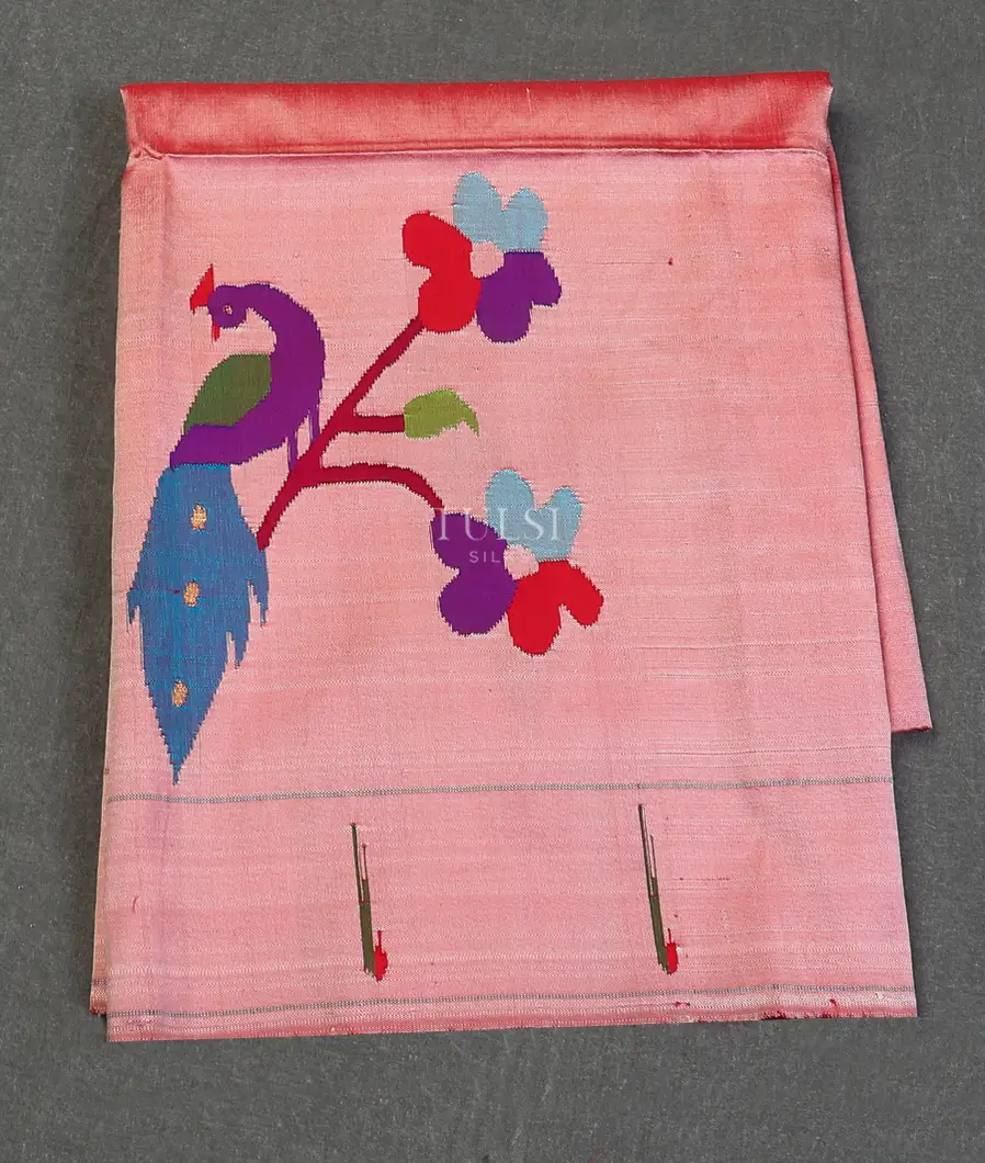 Light Pink Paithani Silk Blouse T606273-image