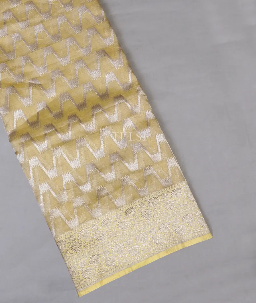 Yellow Banaras Tissue Organza Saree T590328-image