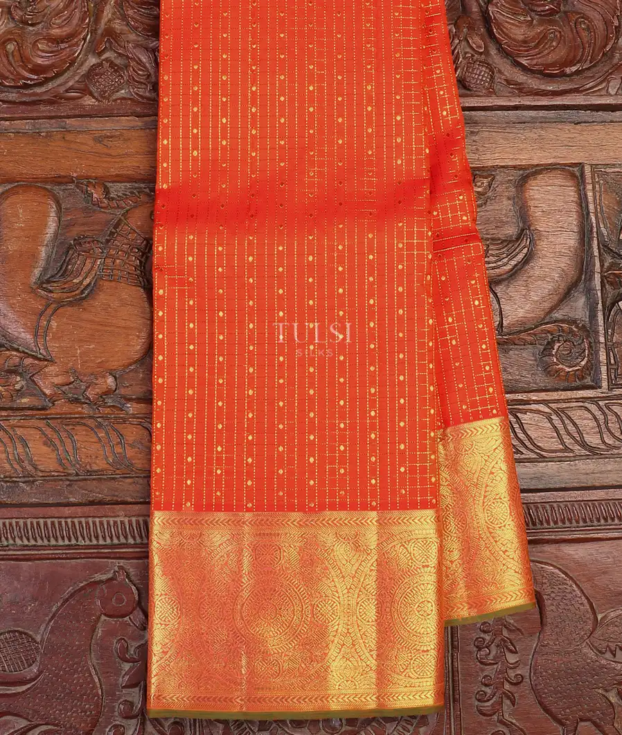 Orange Kanjivaram Silk Saree T601104-image