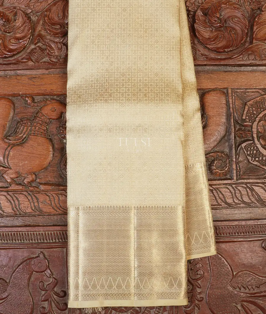 Cream Kanjivaram Silk Saree T599862-image